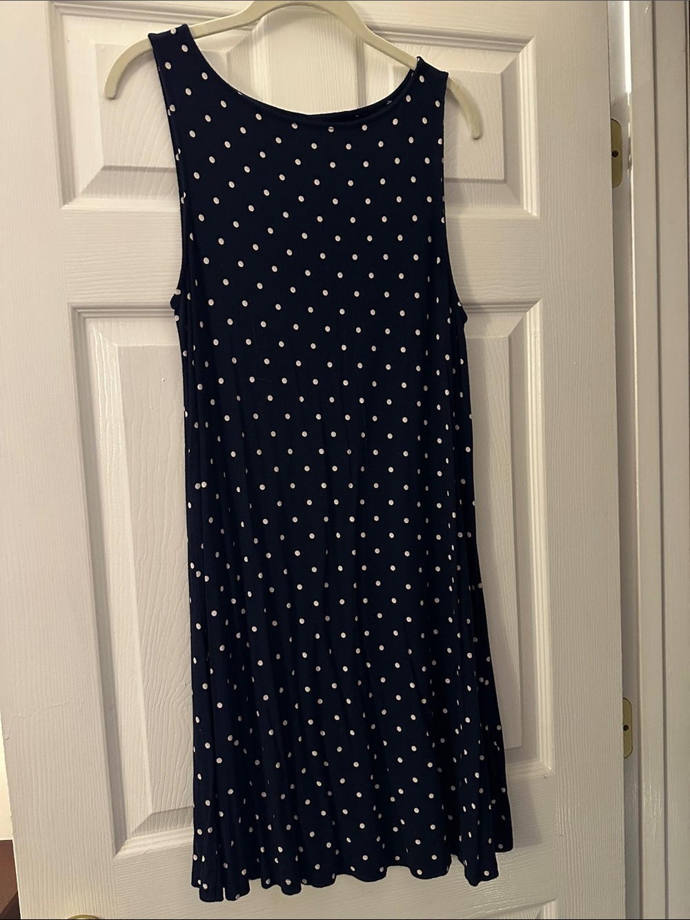 Old Navy Navy and White Polka Dot Dress